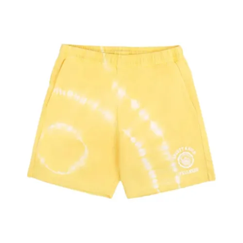SPORTY RICH Emblem Спортивный зал Короткий Sunshine Tie Dye Повседневные шорты Унисекс Желтый