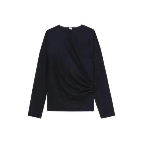 TOTEME T Рубашка Женская Темно-синяя