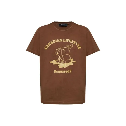 DSQUARED 2 SS25 Стандартная Рубашка Женская Коричневая