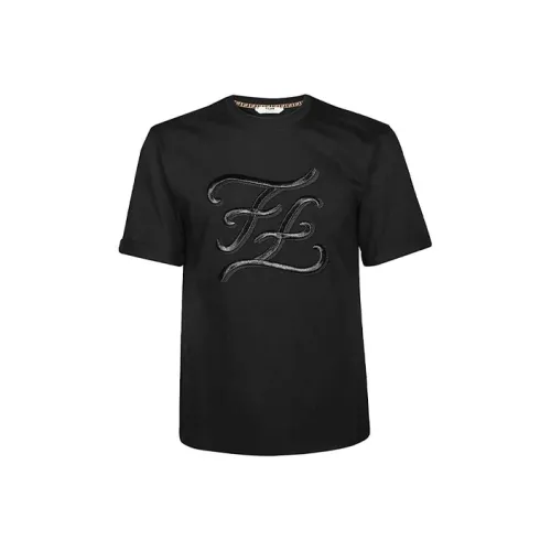 FENDI Стандартная T-рубашка Женская Черная