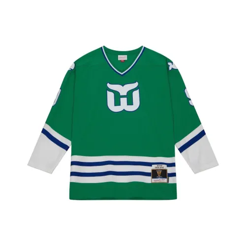 MITCHELL NESS Линия Gordie Howe Hartford Whalers Темный 1979 Джерси Футбол Джерси Мужской Зеленый