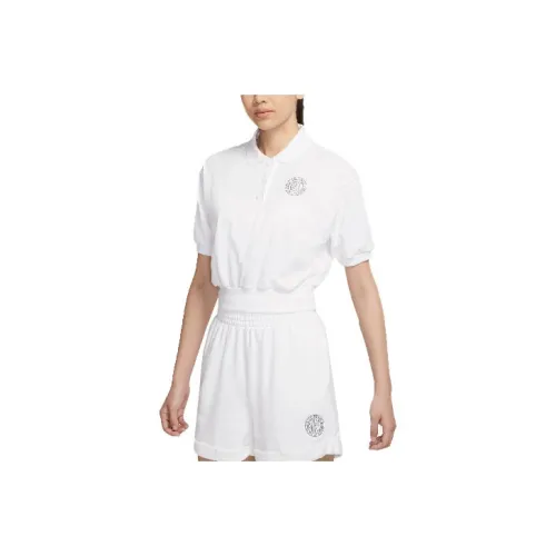 Nike Т-рубашка с рукавом-трубкой женская белая