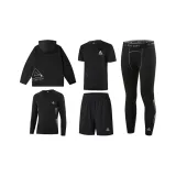 Black (Обтягивающие штаны + шорты + рубашка с коротким рукавом + рубашка с длинным рукавом + пальто)