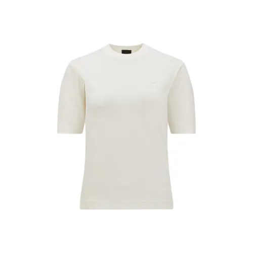 Moncler Рукав с оборванным плечом T-рубашка Женская Белая