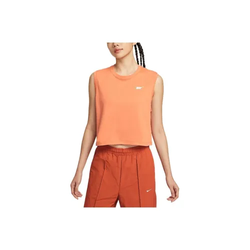 Nike Sportswear Club T-Shirt Женская Мягкая Оранжевая