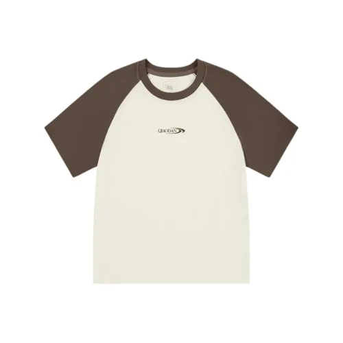 QIAODAN Dry T Рубашка Женская Кремово-белая Орехово-коричневая