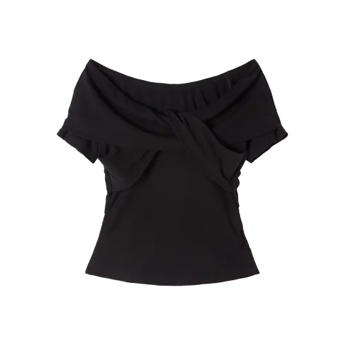 XIANGYING Стандартная T-рубашка Женская Черная