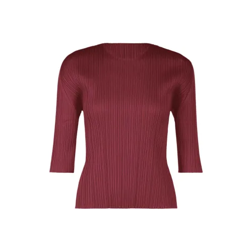 PLEATS PLEASE ISSEY MIYAKE Рубашка Женская Бордовая