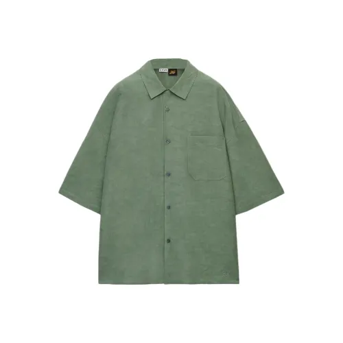 LOEWE Paula's Ibiza SS25 Рубашка Мужская Зеленая