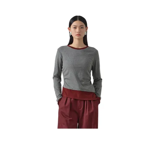 AYILIAN Стандартная T-рубашка Женская Мокко Серый