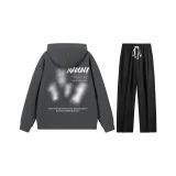 Темно-серый свитшот + черные штаны