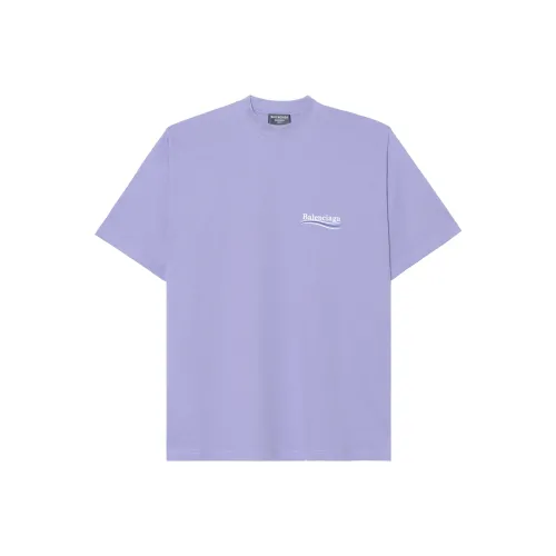 Balenciaga T-рубашка с оборванным рукавом женская фиолетовая обычный крой