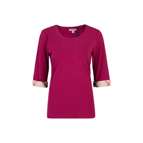 Burberry T-рубашка женская бордового цвета