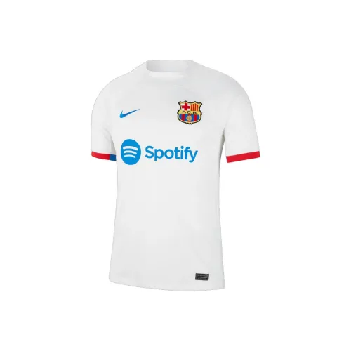 Nike Dri Fit F.C. Barcelona Футбол Джерси 2023-24 Сезон Мужской Белый