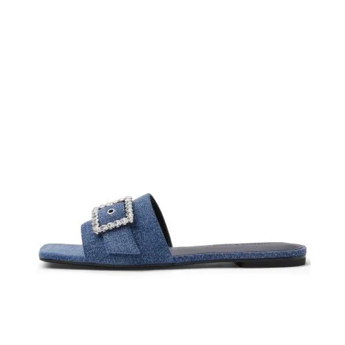 CHARLES KEITH Композитная подошва Слипоны 1,5 см Женские Темно-дженговый синий