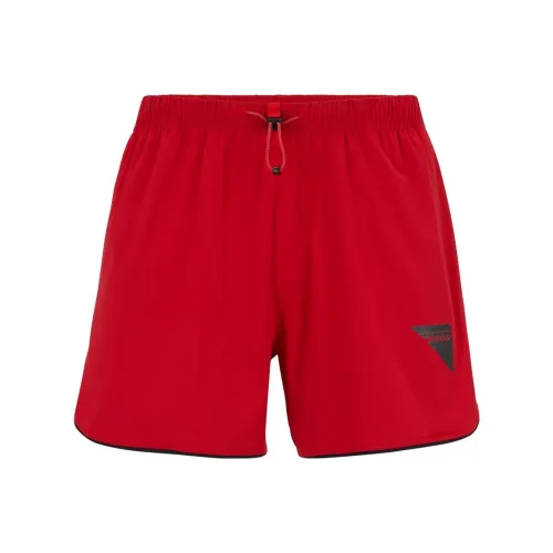 Hugo Boss Red Men's Sports Shorts Hugo Boss Красные Спортивные Шорты для Мужчин