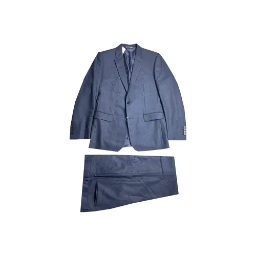 DIOR Темно-синий Синий Мужской Деловой Костюм