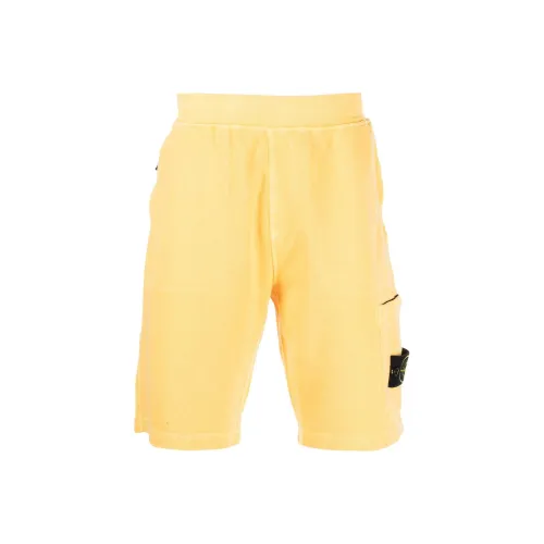STONE ISLAND Желтые Мужские Спортивные Шорты