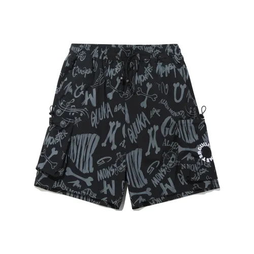 Guuka Повседневные шорты Мужские Черные