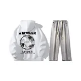 Комплект (Белый топ + Светло-синие джинсы)