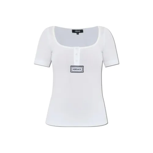 VERSACE Стандартная футболка Женская Белая