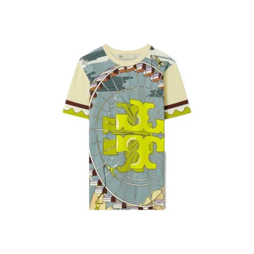 TORY BURCH T Рубашка Женская Ferris Wheel Многоцветная