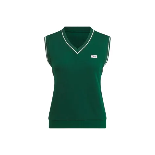 Reebok Майка Женская Темно-Зеленая