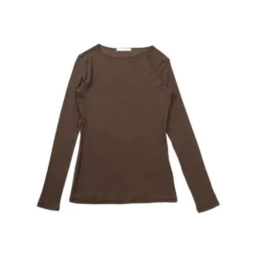 AMOMENTO Коричневые Женские Т-рубашки