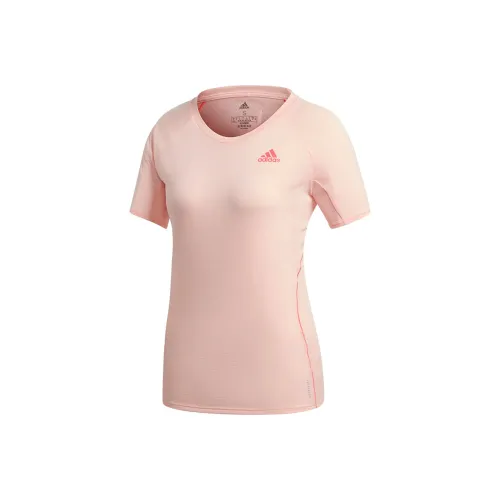 Adidas Рукав реглан Бег T-Shirt Женская Розовая