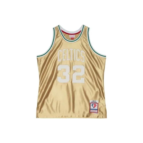 Mitchell Ness Золотая Мужская Баскетбольная Джерси