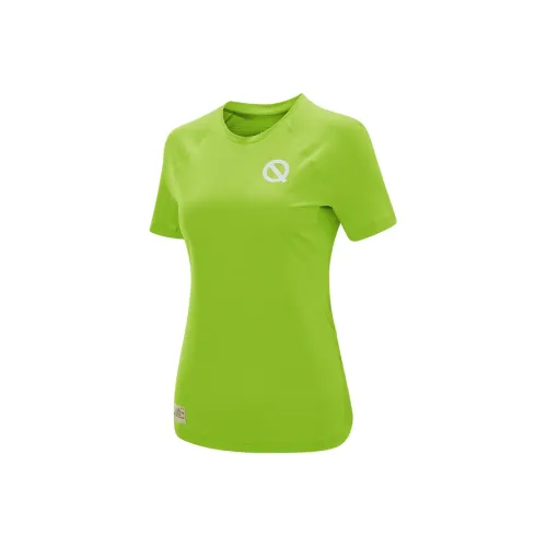 Qinkung Бег T-Shirt Женская Lime Green