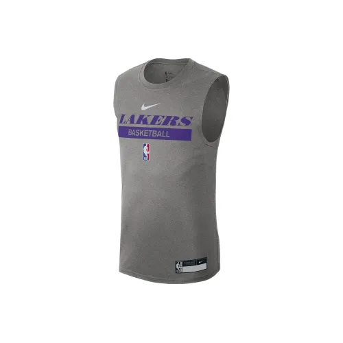 Nike Серый Мужская баскетбольная футболка