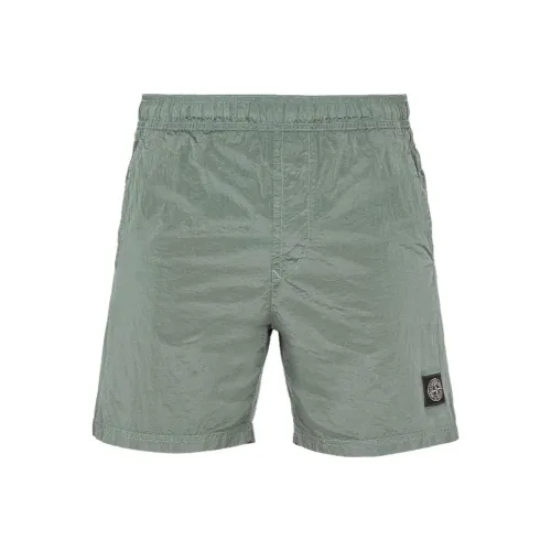 Stone Island Шалфейно-зеленые мужские спортивные шорты