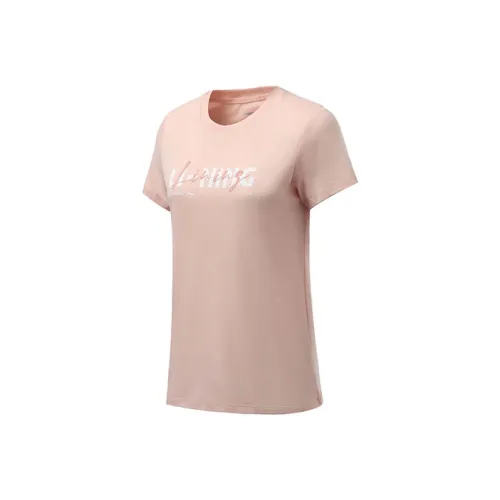 LINING Training Series Персиково-оранжевый Розовый Женские T-рубашки