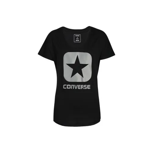 Конверс T-рубашка с рукавом женская черная