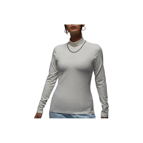 JORDAN WJ LS MOCK Белый Женские T-рубашки