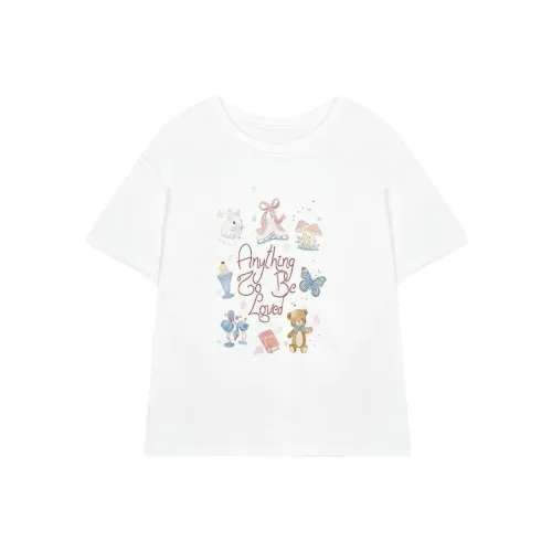 PLAY BUSH Лето Регулярный T Рубашка Женская Белая