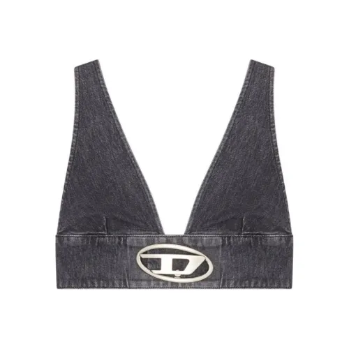 DIESEL OVAL D Series Майка Женская Черная