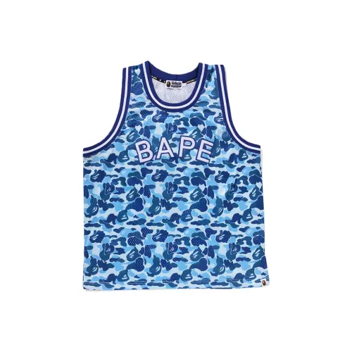 A BATHING APE Синий Мужская баскетбольная футболка