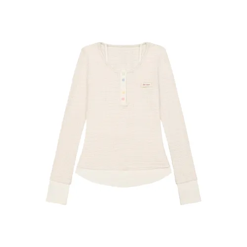 Umoumo Стандартная T-рубашка Женская Экрю