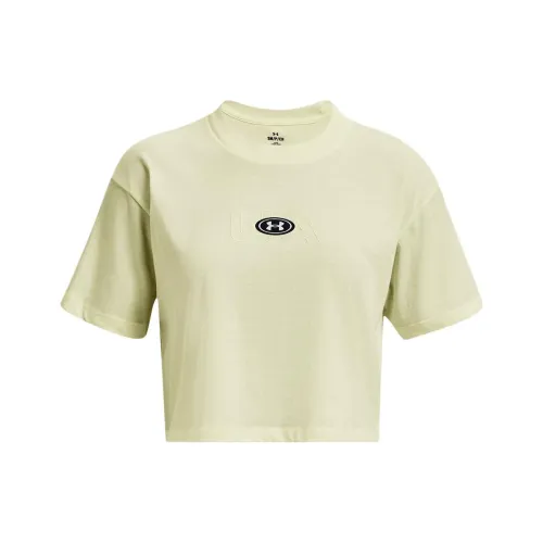 Under Armour Желтый лимонный Женские короткие топы