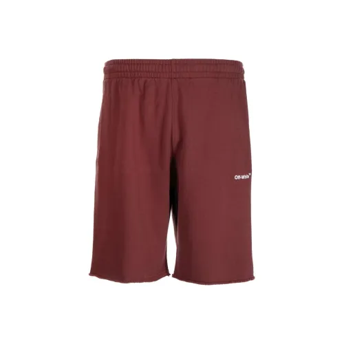 Off Белый Красный Мужские Спортивные Шорты