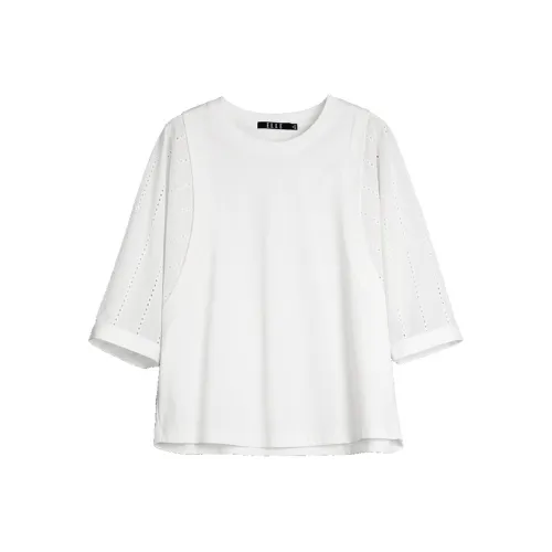 ELLE Летняя рубашка с рукавом летучей мыши женская белая