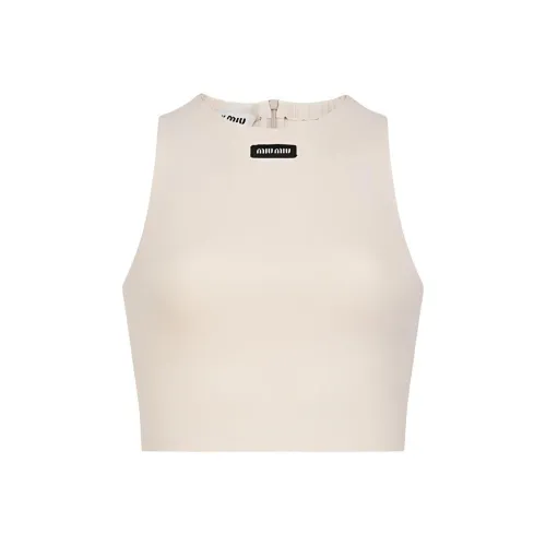 MIU MIU SS24 Майка Женская Бежевая