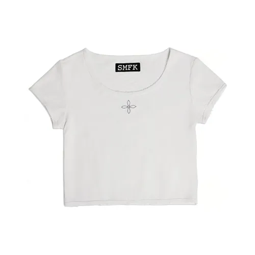 SMFK CROP TOP Женский Небесно-Белый