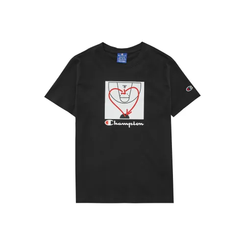 Champion T-рубашка с рукавом женская черная с оборванным плечом