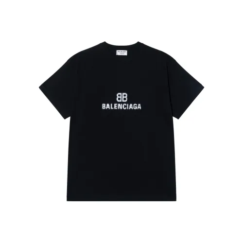 Balenciaga Т-рубашка с оборванным рукавом женская черная