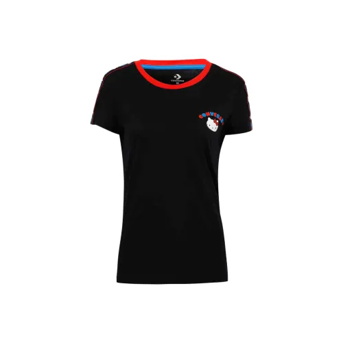 Конверс x Хелло Китти T-рубашка Женская Черная