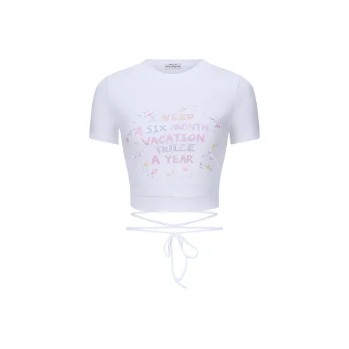 Girly Fancy Club T-рубашка Женская Белая