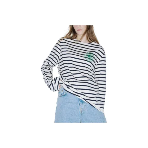 MARDI MERCREDI T-рубашка Женская Айвори Зеленая Корейский стиль